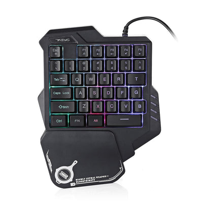 One-Handed RGB Gaming Keyboard – Portable Mechanical Keypad for PC, Console & Travel