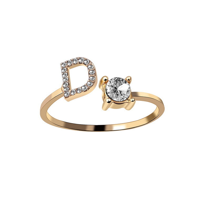 New Design Adjustable 26 Initial Letter Ring Fashion Jewelry For Women Simple Elegant Jewelry What Else You Got?