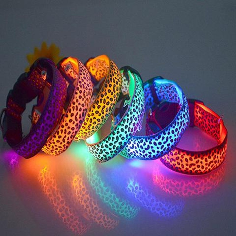 LED Dog Collar Safety Adjustable Nylon Leopard Pet Collar What Else You Got?