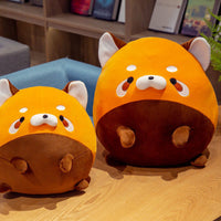 Adorable Round Roll Raccoon Plush Pillow – Soft & Cuddly in 2 Sizes & Colors