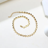 Heart Leaf Charm Chain Bracelet – Delicate Layered Gold & Silver Jewelry Gift for Women