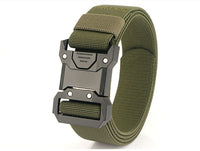 Tactical Quick Release Buckle Belt for Men - Military Style Braided Elastic Belt
