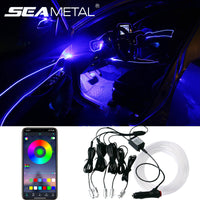 Vibrant Car Fiber Optic Ambient Light - APP Controlled RGB Interior Cool Light with Music Sync