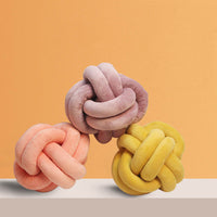 Cozy Knotted Plush Ball Throw Pillow - Soft & Cuddly Decor for Home