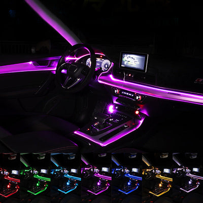 Vibrant Car Fiber Optic Ambient Light - APP Controlled RGB Interior Cool Light with Music Sync