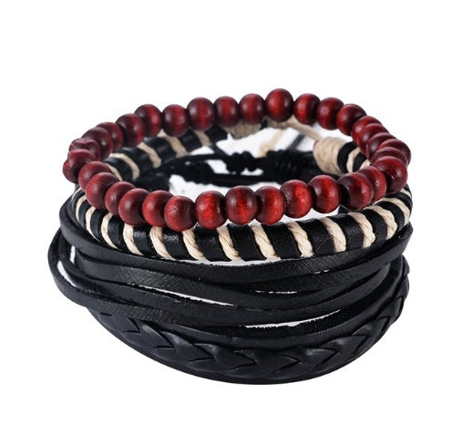 Hand‑Woven Leather Multilayer Bracelet – Vintage Punk Wrap Beads for Men & Women What Else You Got?