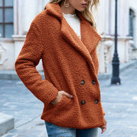 Heavenly Warmth Women’s Fluffy Winter Coat – Plush Polyester Button Jacket, Cozy Loose Fit (S–5XL)
