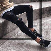 Men's Comfort Fit Stretch Jeans - Classic Pencil Pants for Everyday Wear