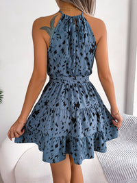 Bold Leopard Print Swing Dress – Feminine Summer Beach Dress with Ruffled Hem | Christian Women's Fashion