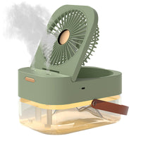 Blessed Comfort 2.5L Portable Humidifier Fan with Night Light & Remote - Summer Cooling & Humidifying Appliance