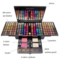 180-Color Eyeshadow & Blush Palette – Piano-Shaped Makeup Set with Mirror