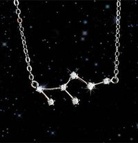Divine Zodiac S925 Sterling Silver Necklace - 12 Constellations Pendant for Women