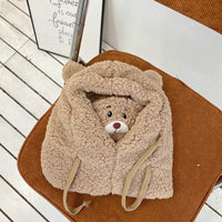 Adorable Bear Plush Winter Hat with Scarf & Mask - Cozy & Windproof for Men & Women