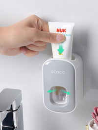 Wall-Mounted Toothpaste Dispenser & Toothbrush Holder – Automatic Bathroom Organizer