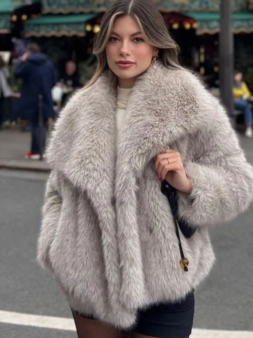 Fluffy Warm Plush Lapel Coat What Else You Got?