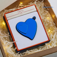 Heart-Shaped Dual-Flame USB Lighter – Windproof Rechargeable Gift for Him & Her