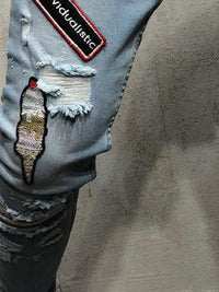 Men's Stretch Pencil Jeans - Low Rise, Retro Fit with Full Zipper - Comfortable & Trendy Casual Wear