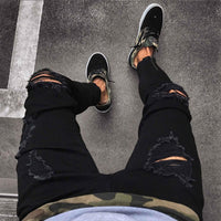 Men's Comfort Fit Stretch Jeans - Classic Pencil Pants for Everyday Wear