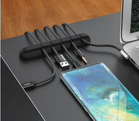 Organize Your Wires with Grace - Silicone USB Cable Winder & Desktop Cable Organizer