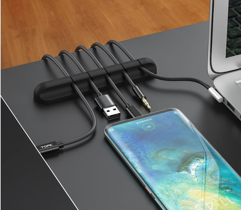 Silicone USB Cable Winder Desktop Cable Organizer Management Multipurpose Clips Cables Protector For Wired Headphones What Else You Got?