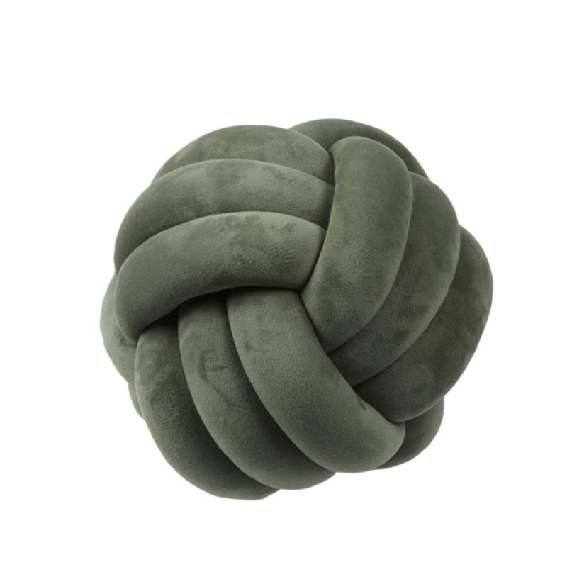 Knotted Plush Ball Design Round Throw Pillow What Else You Got?