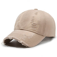 Vintage Washed Cotton Baseball Cap – Adjustable Distressed Cowboy Style