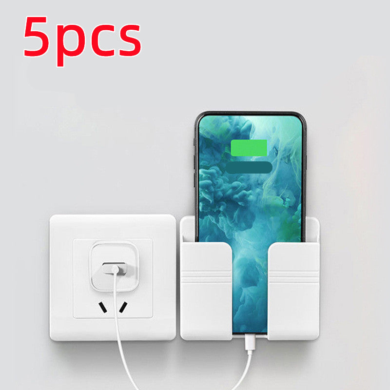 Punch‑Free Phone Charging Storage Rack – Wall‑Mounted Sticky Storage Box What Else You Got?