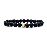 Matching Volcanic Stone Bracelet Set for Couples – Natural Lava Bead Jewelry for Him & Her