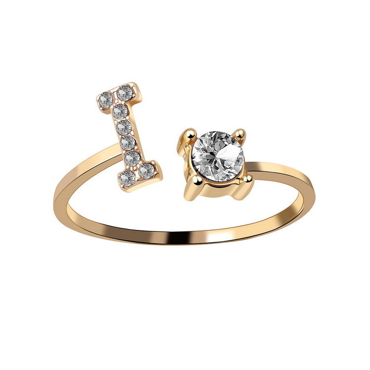 New Design Adjustable 26 Initial Letter Ring Fashion Jewelry For Women Simple Elegant Jewelry What Else You Got?