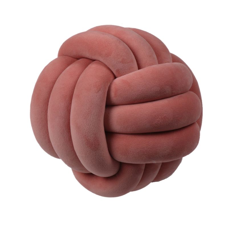 Knotted Plush Ball Design Round Throw Pillow What Else You Got?