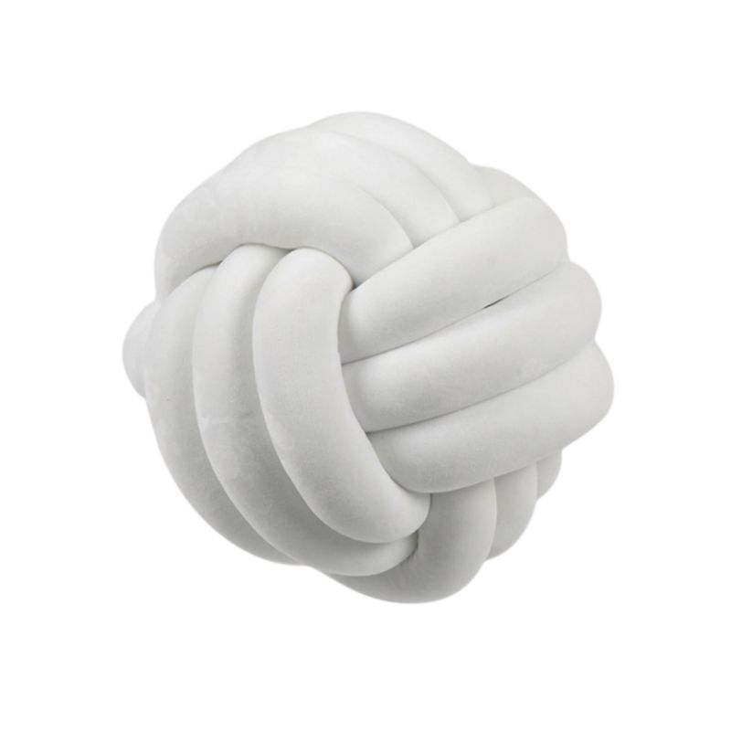 Knotted Plush Ball Design Round Throw Pillow What Else You Got?