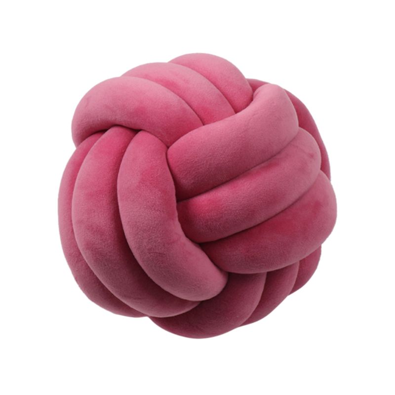 Knotted Plush Ball Design Round Throw Pillow What Else You Got?