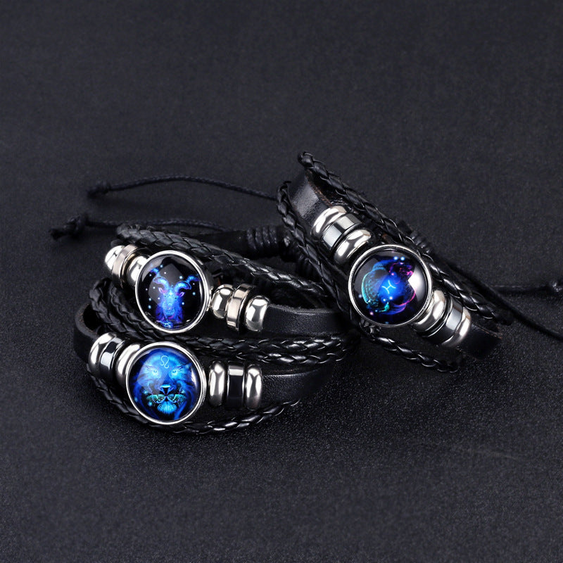12 Zodiac Constellation Bracelet Luminous Braided Design Bracelet For Men Women Kids What Else You Got?