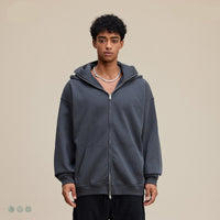 Heated Windproof Retro Sports Zipper Sweater - Cozy Cotton Lined Hoodie with Hidden Hood (S-XXL)