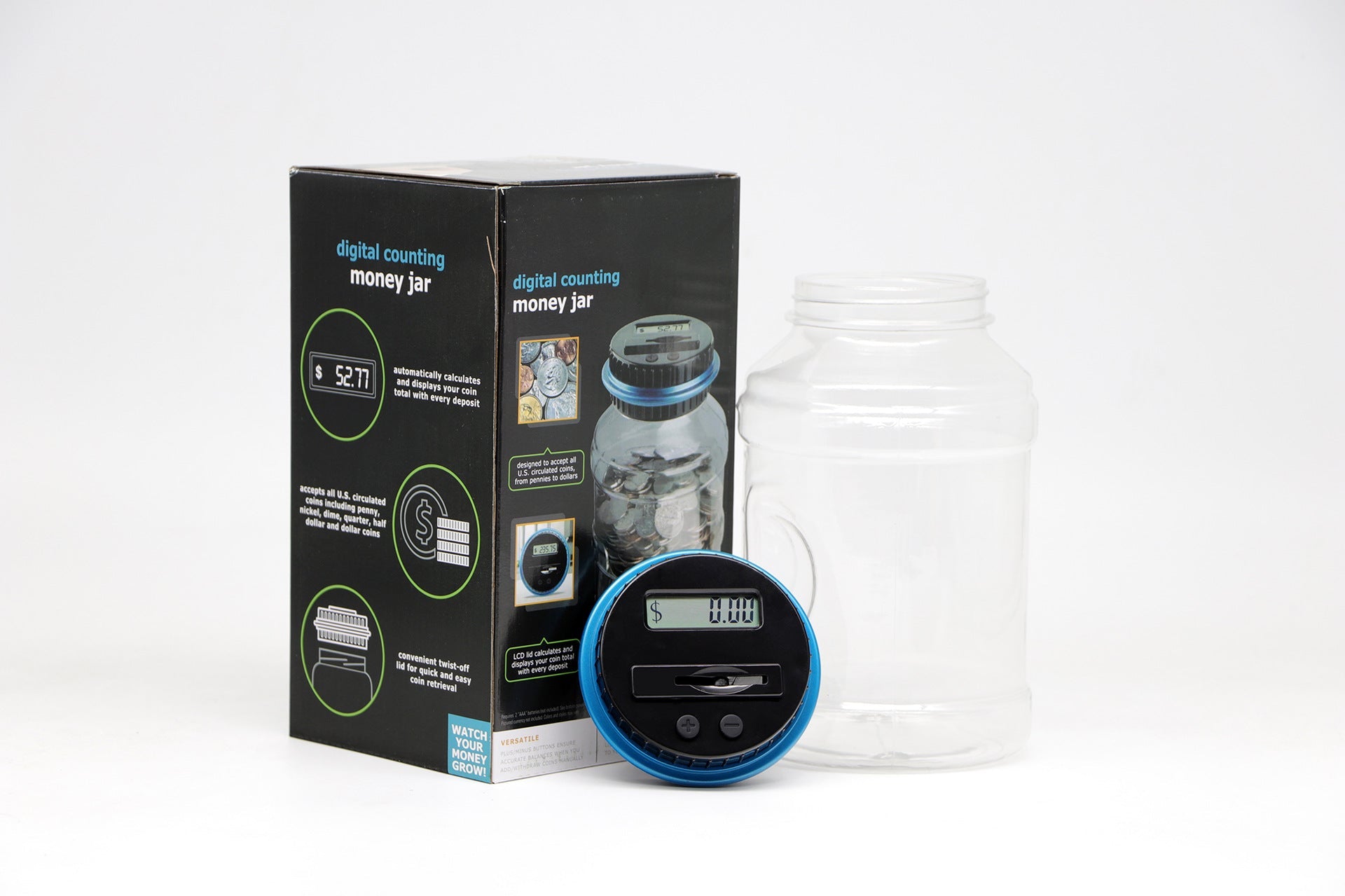 Digital Coin Counting Money Jar – LCD Display Piggy Bank for Kids & Adults What Else You Got?