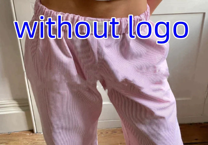 Fashion Y2K Striped Straight Trousers Summer Elastic High Waist Wide Leg Pants For Women What Else You Got?