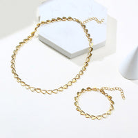 Heart Leaf Charm Chain Bracelet – Delicate Layered Gold & Silver Jewelry Gift for Women