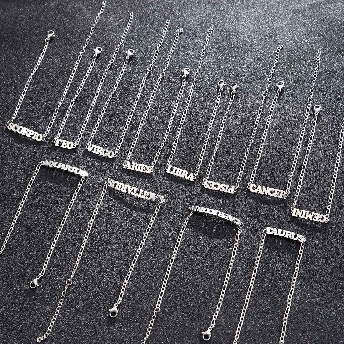 Stainless Steel Zodiac Letter Bracelet What Else You Got?