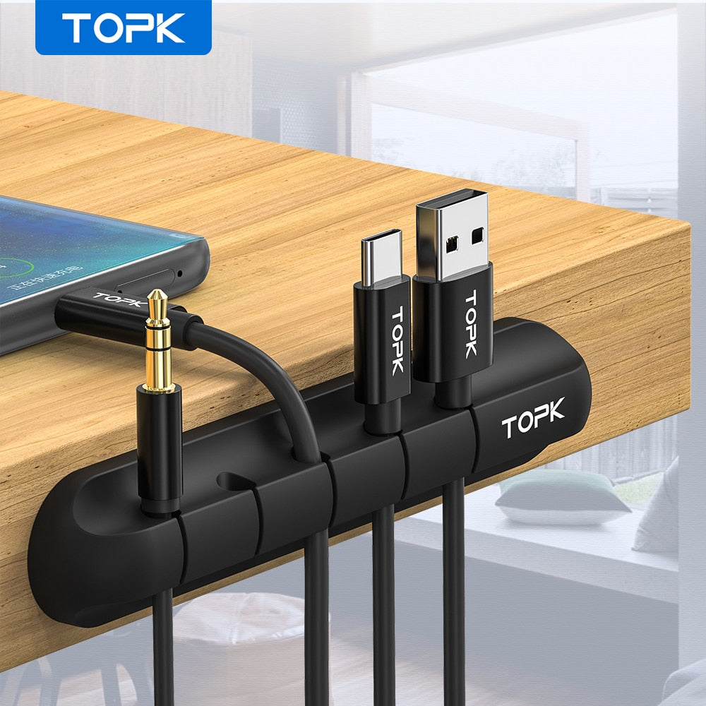 Silicone USB Cable Winder Desktop Cable Organizer Management Multipurpose Clips Cables Protector For Wired Headphones What Else You Got?