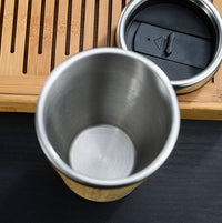 Bamboo Coffee Cup – Insulated Travel Mug with Leak-Proof Lid