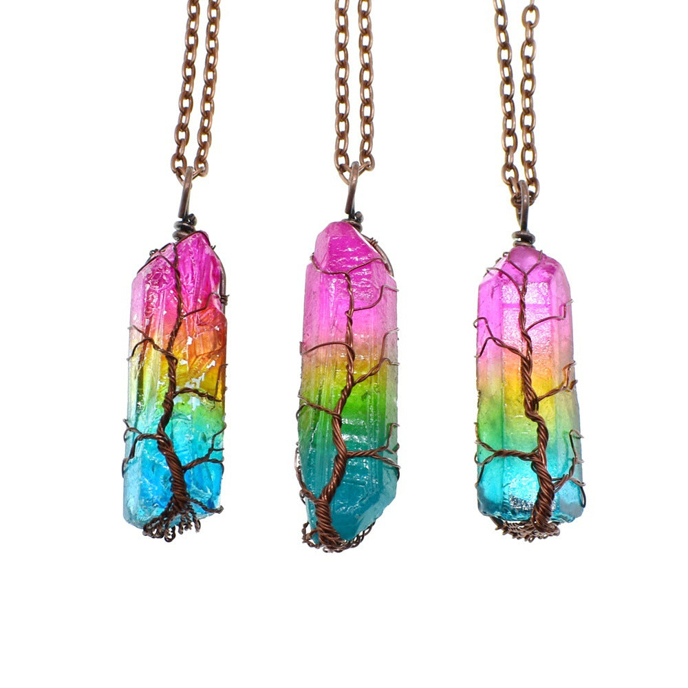 Tree of Life Crystal Pillar Pendant Necklace What Else You Got?