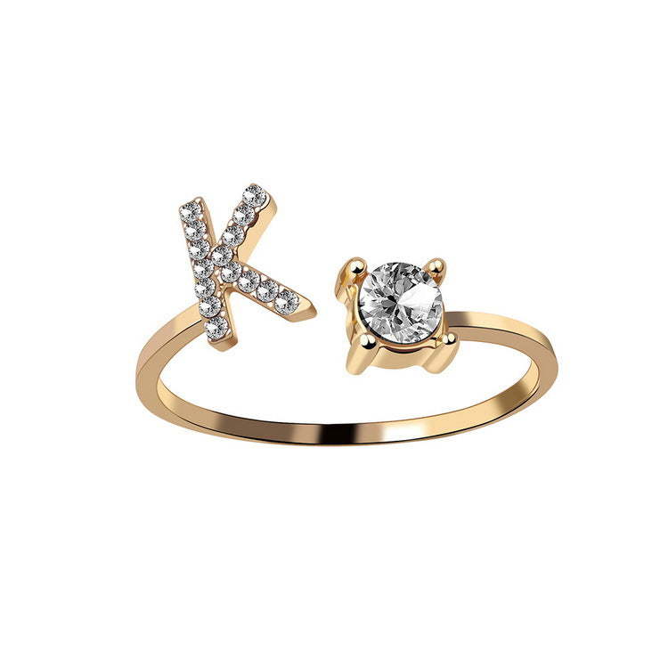 New Design Adjustable 26 Initial Letter Ring Fashion Jewelry For Women Simple Elegant Jewelry What Else You Got?