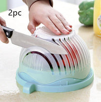 Salad Cutter Bowl – Rotating Chopper & Strainer for Fruits & Vegetables
