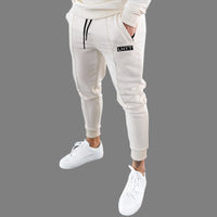 Men's Winter Sweatpants – Black Casual Sports Joggers with Graphic Print