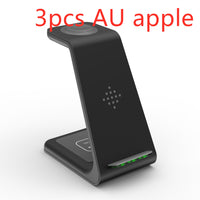 3-in-1 Fast Wireless Charging Station - Charger Stand for Phone, Watch & Earbuds