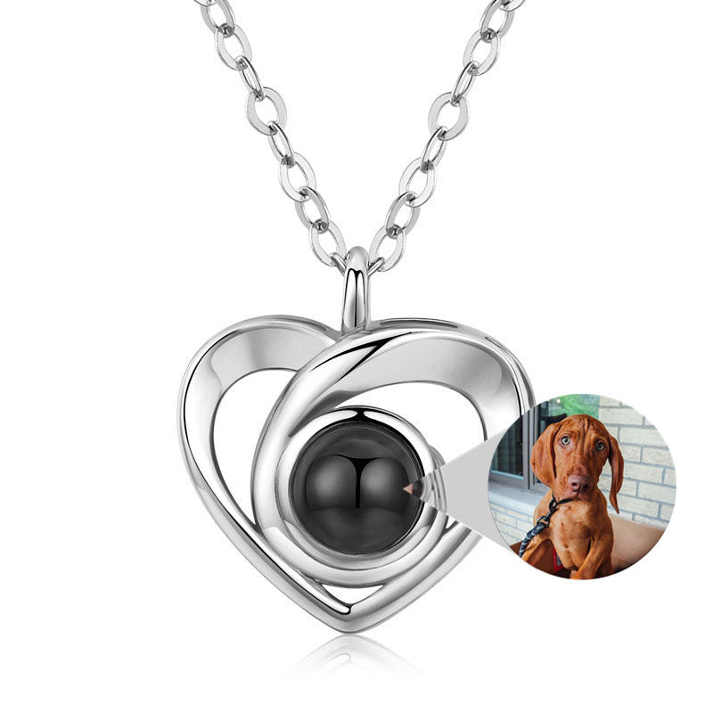 S925 Silver Romantic Photo Projection Necklace Heart Shaped Pendant Necklace What Else You Got?