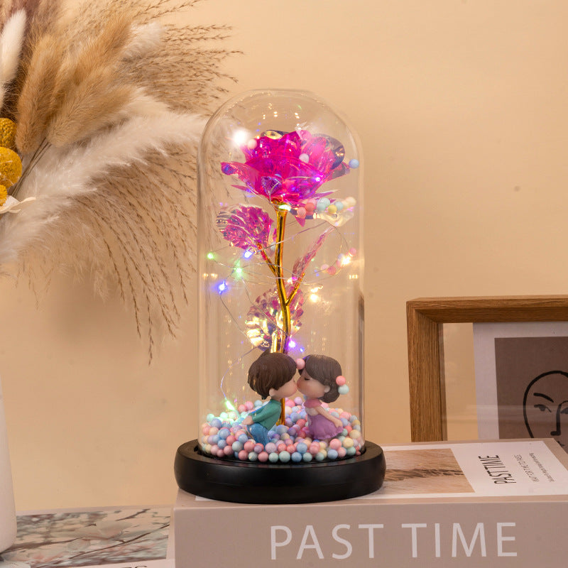 Eternal Rose LED Light Foil Flower In Glass Cover Night Lights Valentines Day Gifts Lamp Decor For For Home Bedroom Wedding Gift Valentine's Day Gifts What Else You Got?