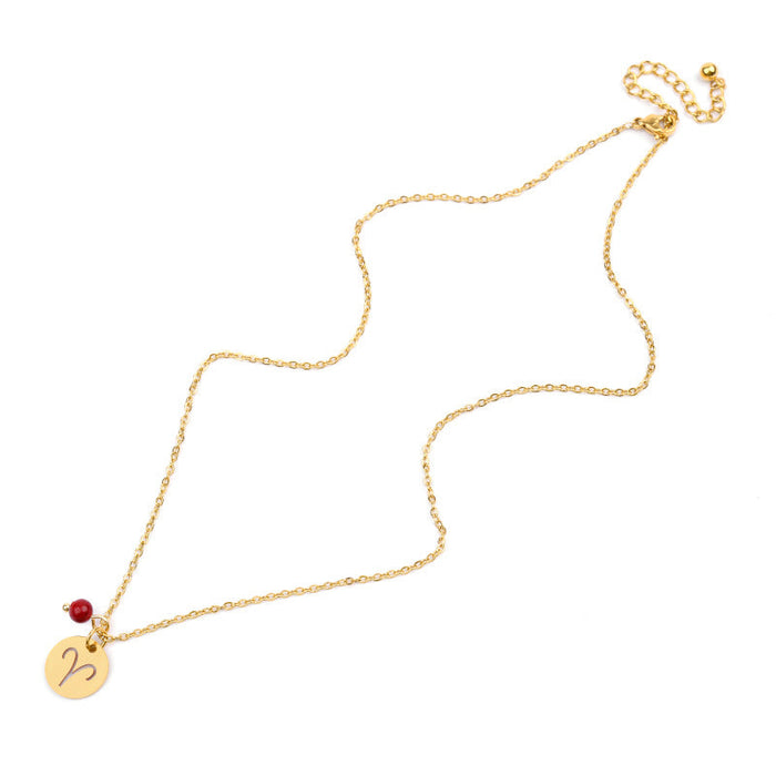 Zodiac Constellation Necklace - Stainless Steel Star Sign Jewelry for Women