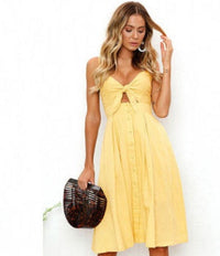 Elegant Women's Summer Sleeveless Backless Party Dress - Modest & Stylish Vestidos for Women