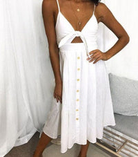 Elegant Women's Summer Sleeveless Backless Party Dress - Modest & Stylish Vestidos for Women